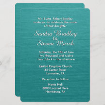 Bröllopsbjudan Teal Blue