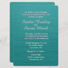 Bröllopsbjudan Teal Blue Inbjudningar