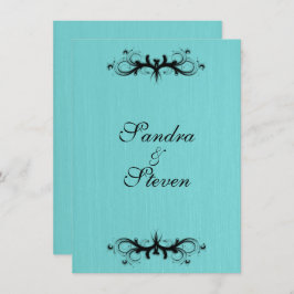 Bröllopsbjudan Teal Blue Inbjudningar