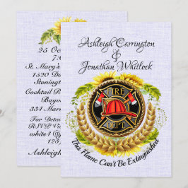 Bröllopsbjudan till brandman inbjudningar