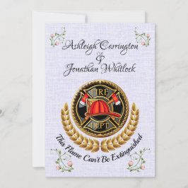 Bröllopsbjudan till brandman inbjudningar