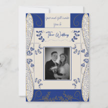 Bröllopsbjudan till Fantasy Fairy Wedding i Blue o