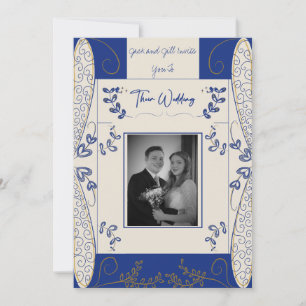 Bröllopsbjudan till Fantasy Fairy Wedding i Blue o Inbjudningar