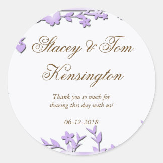 Bröllopsbjudan till Papel Picado - älskliga duvor Runt Klistermärke