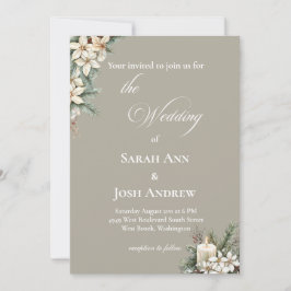 Bröllopsbjudande för vinter-bröllop inbjudningar