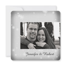 Bröllopsbjudande för vit och Silver