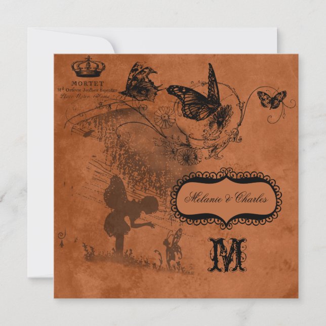 Bröllopsbjudande på bröllopstorget inbjudningar (Framsida)