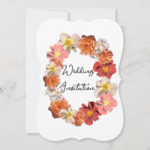 Bröllopsblomma inbjudan
