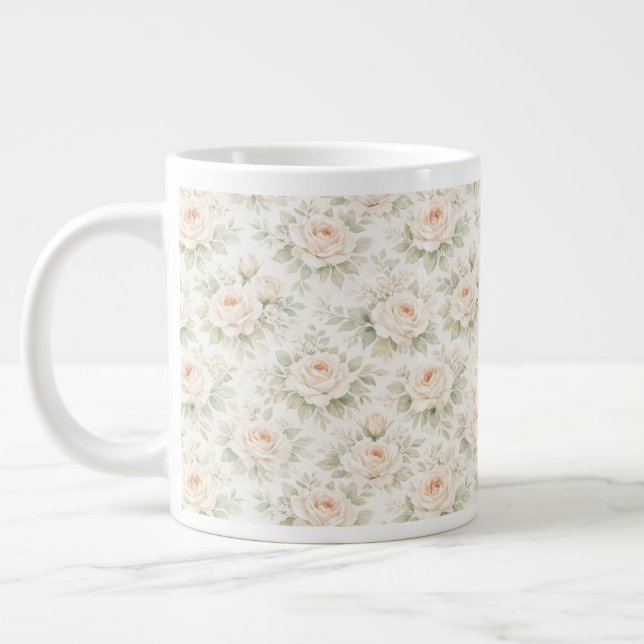 Bröllopsblommig mönster jumbo mugg (Vänster)
