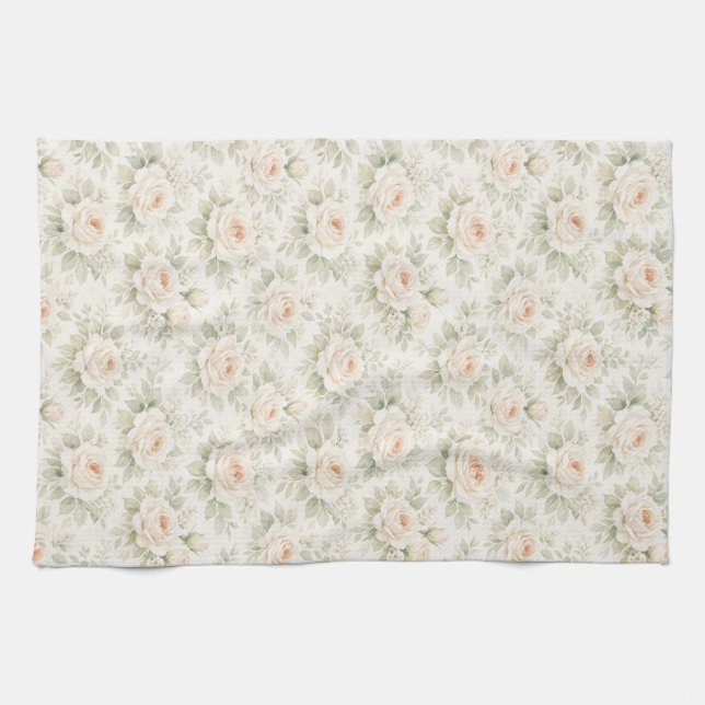 Bröllopsblommig mönster kökshandduk (Horisontell)