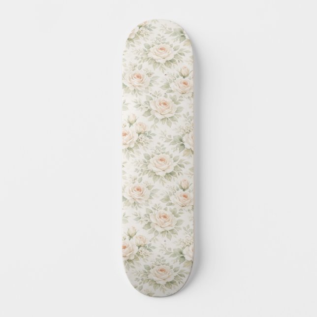Bröllopsblommig mönster mini skateboard bräda 18,5 cm (Framsida)