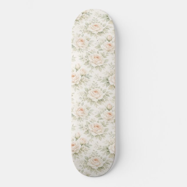 Bröllopsblommig mönster mini skateboard bräda 18,5 cm (Framsida)