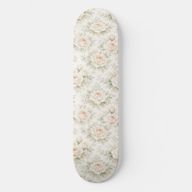 Bröllopsblommig mönster mini skateboard bräda 18,5 cm (Framsida)