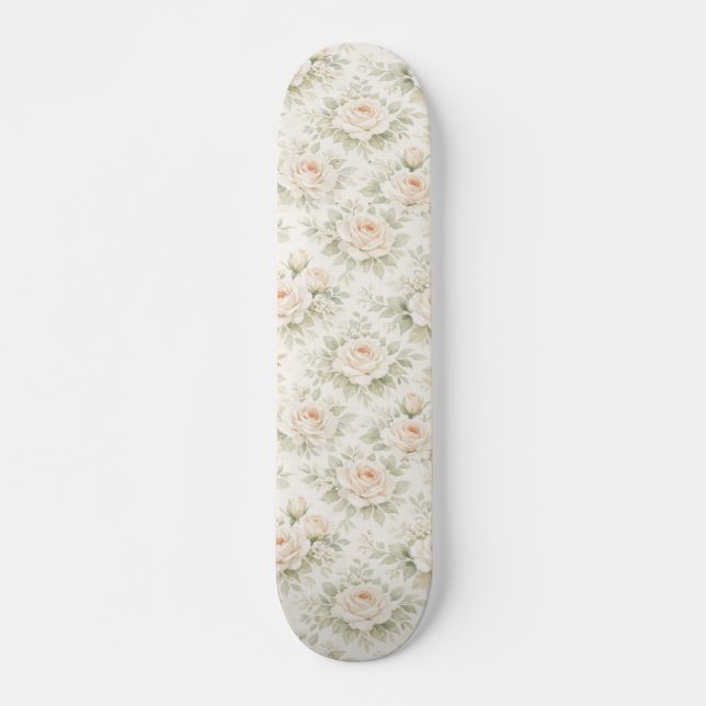 Bröllopsblommig mönster mini skateboard bräda 18,5 cm (Framsida)