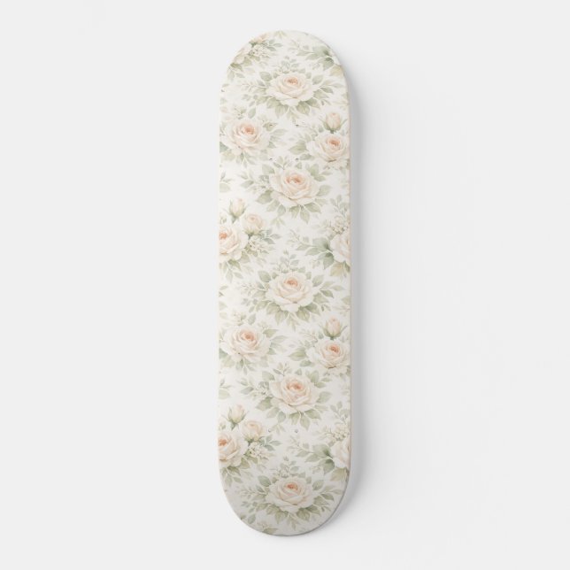 Bröllopsblommig mönster mini skateboard bräda 18,5 cm (Framsida)