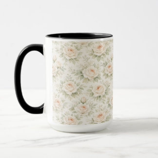 Bröllopsblommig mönster mugg