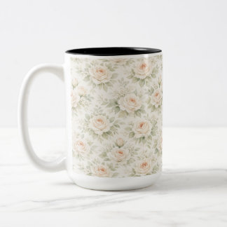 Bröllopsblommig mönster Två-Tonad mugg