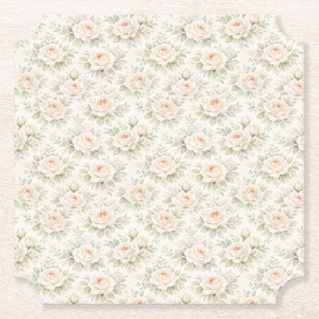 Bröllopsblommig mönster underlägg papper (Framsida)