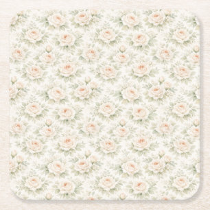Bröllopsblommig mönster underlägg papper kvadrat