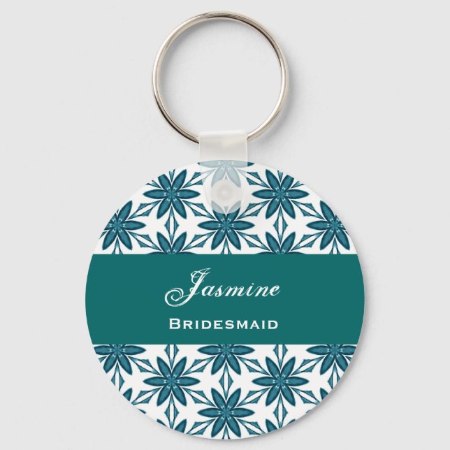 Bröllopsblommor av Grönt-typ V025 Nyckelring (Framsida)