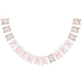 Bröllopsblommor Future Mrs Bridal Bunting Banner Vimplar