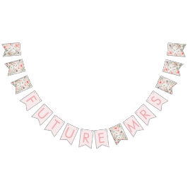 Bröllopsblomster Future Mrs Bridal Bunting Banner Vimplar