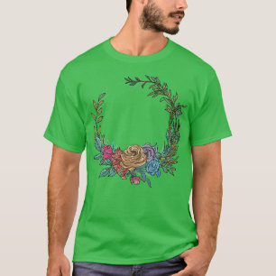 Bröllopsblomsterkrans I Brudbukett boho stil  T Shirt