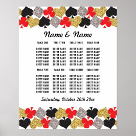 Bröllopsbord  Affisch Plats Vegas Kasino Kort