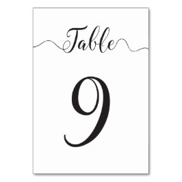 Bröllopsbord Nummer 9 Bordskort