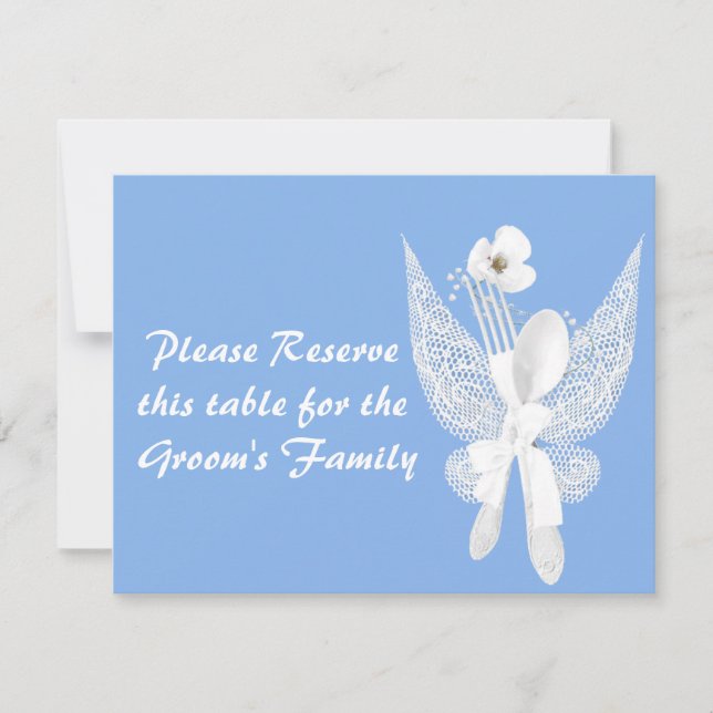 Bröllopsbord Placeringskort (Framsida)