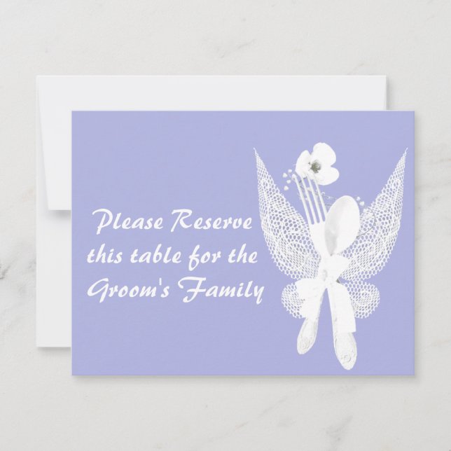 Bröllopsbord Placeringskort (Framsida)