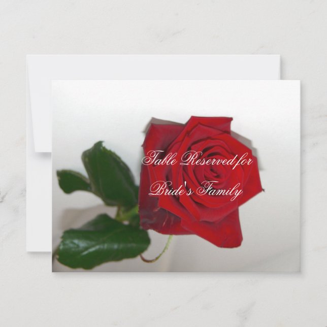 Bröllopsbord Placeringskort (Framsida)