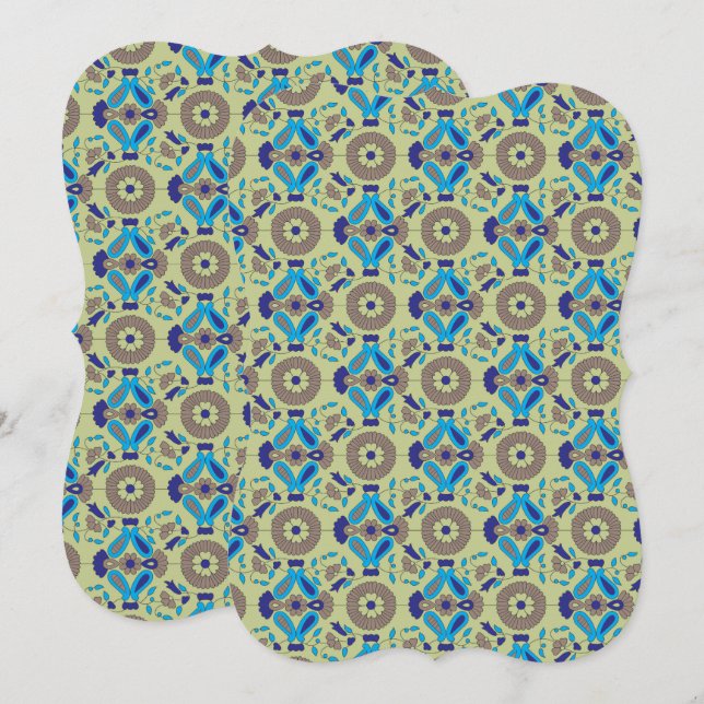 Bröllopsbord Platskort | Platta Notkort (Fram/baksida)