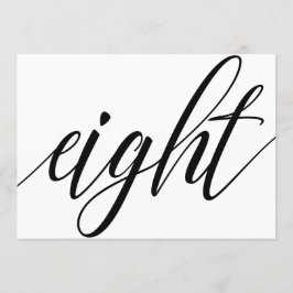 Bröllopsbordnummer - Lyxig typografi - Svart 8 Inbjudningar