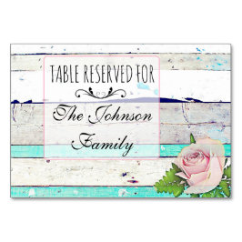 Bröllopsbordskort Rustik Trä Shabby Vintage Bordsnummer