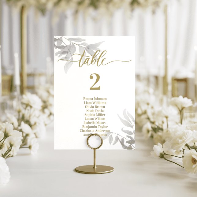 Bröllopsbordskort Smaragdgröna Bordsnummer (Modern Black Gold Wedding Table Cards Seating Plan)