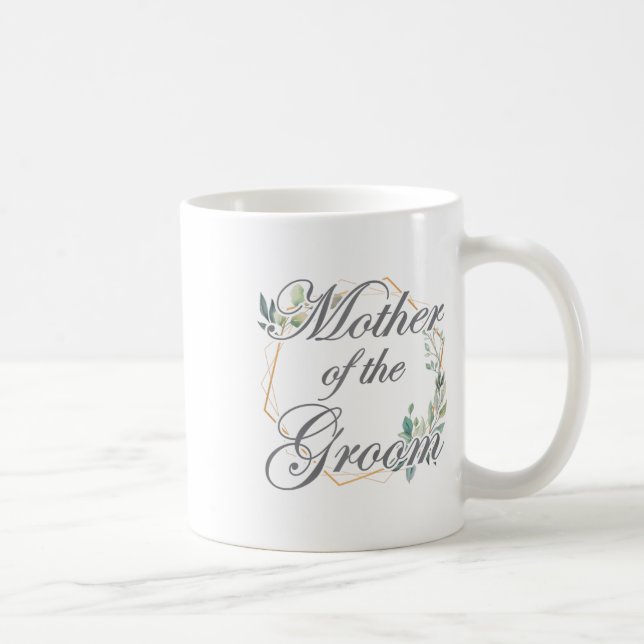Bröllopsbröllopsfest Brud Mamma Mor till Brudgumme Kaffemugg (Höger)