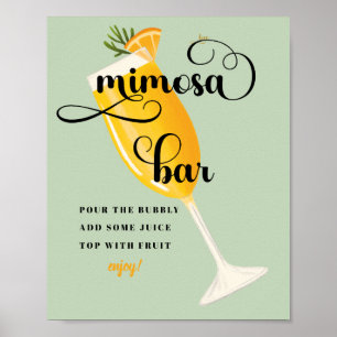 Bröllopsbrunch Bröllopsfest   Mimosa Bar skylt