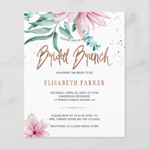 Bröllopsbrunch chic blomsterlig bröllopsdusch inbj