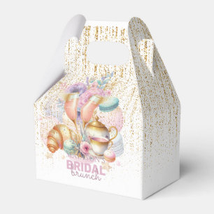 Bröllopsbrunch Pastell Rosa Guld Glitter Anpassad  Presentaskar