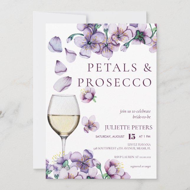 Bröllopsbrunch | Pastellblommor Inbjudningar (Framsida)