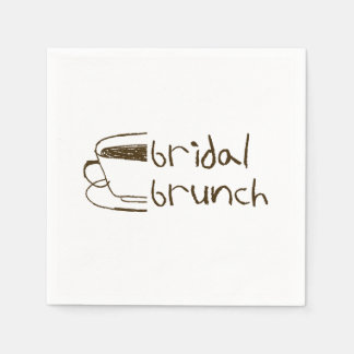 Bröllopsbrunch Whimsical kaffemugg Ritning Bröllop Pappersservett
