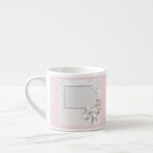 Bröllopsbukett, blommor espressomugg