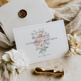 Bröllopsbukett Save The Date-kort - Mjuk Blomning Spara Datumet