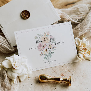 Bröllopsbukett Save The Date-kort - Mjuk Blomning Spara Datumet