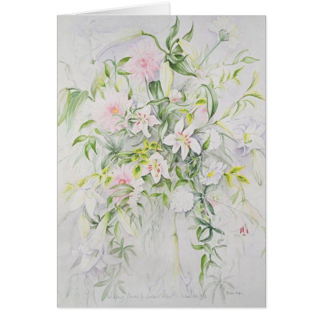Bröllopsbuketter för Louisa och Robert Hälsningskort (Framsidan)