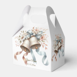 Bröllopsbuketter Klockor Rosa Blue Rosett band Bev Presentaskar