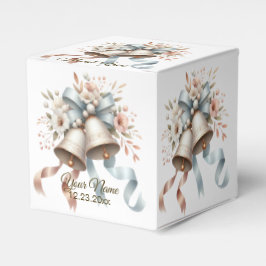 Bröllopsbuketter Klockor Rosa Blue Rosett band Bev Presentaskar