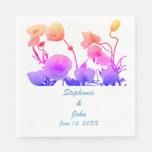 Bröllopsbuketter Vattenfärgens Blommigt Söt disket Pappersservett