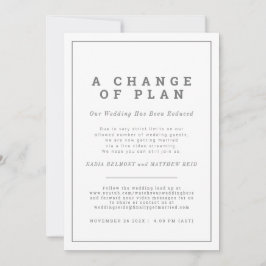 Bröllopsbyte av plan avbokar nu strömmande spara datumet